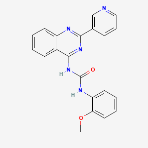 1-(2-Methoxyphenyl)-3-(2-(pyridin-3-yl)quinazolin-4-yl)urea chemical structure (CAS 280570-45-8)