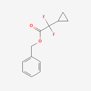Benzyl 2-cyclopropyl-2,2-difluoroacetate chemical structure (CAS 2805996-33-0)