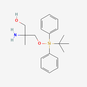 2-Amino-3-((tert-butyldiphenylsilyl)oxy)-2-methylpropan-1-ol chemical structure (CAS 280753-14-2)