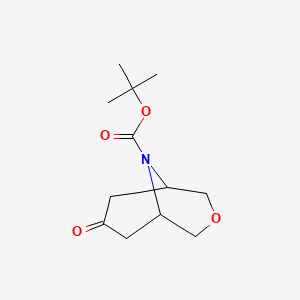 tert-Butyl 7-oxo-3-oxa-9-azabicyclo[3.3.1]nonane-9-carboxylate chemical structure (CAS 280761-97-9)
