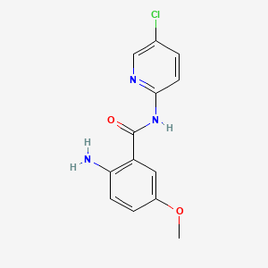 2-Amino-N-(5-chloropyridin-2-yl)-5-methoxybenzamide chemical structure (CAS 280773-17-3)