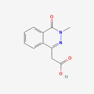 2-(3-Methyl-4-oxo-3,4-dihydrophthalazin-1-yl)acetic acid chemical structure (CAS 28081-52-9)
