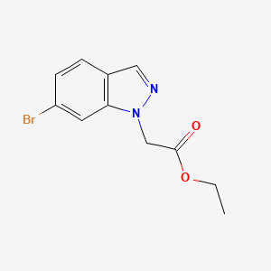 Ethyl 2-(6-bromo-1H-indazol-1-yl)acetate chemical structure (CAS 281204-65-7)