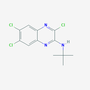 N-(tert-Butyl)-3,6,7-trichloroquinoxalin-2-amine chemical structure (CAS 281211-09-4)
