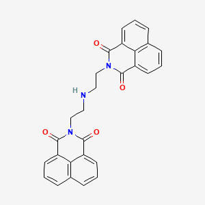 2,2'-(Azanediylbis(ethane-2,1-diyl))bis(1H-benzo[de]isoquinoline-1,3(2H)-dione) chemical structure (CAS 281224-40-6)