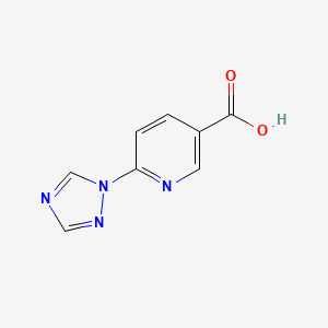 6-(1H-1,2,4-Triazol-1-yl)nicotinic acid chemical structure (CAS 281232-20-0)