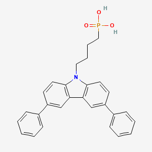 (4-(3,6-Diphenyl-9H-carbazol-9-yl)butyl)phosphonic acid chemical structure (CAS 2814500-04-2)
