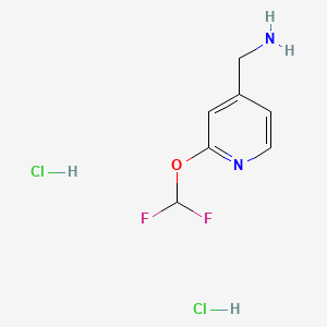 (2-(Difluoromethoxy)pyridin-4-yl)methanamine dihydrochloride chemical structure (CAS 2816370-66-6)
