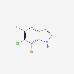 7-Bromo-6-chloro-5-fluoro-1H-indole chemical structure (CAS 2816913-17-2)