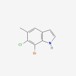 7-Bromo-6-chloro-5-methyl-1H-indole chemical structure (CAS 2816914-23-3)