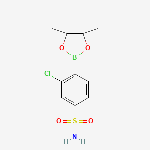 3-Chloro-4-(4,4,5,5-tetramethyl-1,3,2-dioxaborolan-2-yl)benzenesulfonamide chemical structure (CAS 2818961-92-9)