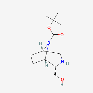tert-Butyl (1S,2S,5R)-2-(hydroxymethyl)-3,8-diazabicyclo[3.2.1]octane-8-carboxylate chemical structure (CAS 2820536-71-6)