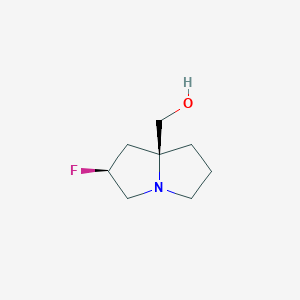 ((2S,7aS)-2-Fluorotetrahydro-1H-pyrrolizin-7a(5H)-yl)methanol chemical structure (CAS 2820537-15-1)