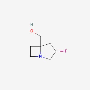 ((3S)-3-Fluoro-1-azabicyclo[3.2.0]heptan-5-yl)methanol chemical structure (CAS 2820537-28-6)