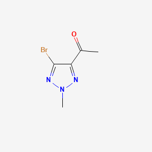1-(5-Bromo-2-methyl-2H-1,2,3-triazol-4-yl)ethan-1-one chemical structure (CAS 2821088-67-7)