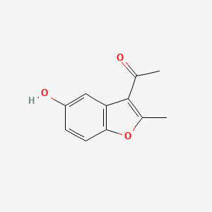 1-(5-Hydroxy-2-methylbenzofuran-3-yl)ethanone chemical structure (CAS 28241-99-8)