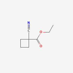 Ethyl 1-cyanocyclobutanecarboxylate chemical structure (CAS 28246-87-9)