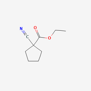 Ethyl 1-cyanocyclopentane-1-carboxylate chemical structure (CAS 28247-14-5)