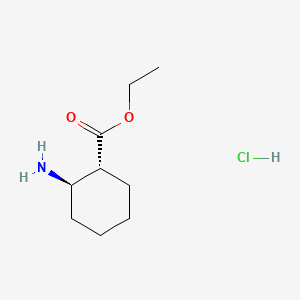 trans-Ethyl 2-aminocyclohexanecarboxylate hydrochloride chemical structure (CAS 28250-14-8)