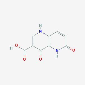 4-Hydroxy-6-oxo-5,6-dihydro-1,5-naphthyridine-3-carboxylic acid chemical structure (CAS 28252-74-6)