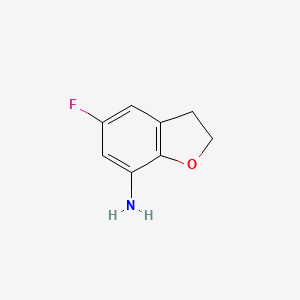 5-Fluoro-2,3-dihydrobenzofuran-7-amine chemical structure (CAS 282547-31-3)