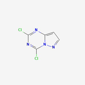 2,4-Dichloropyrazolo[1,5-a][1,3,5]triazine chemical structure (CAS 2825693-21-6)
