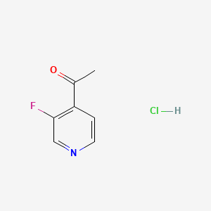 1-(3-Fluoropyridin-4-yl)ethan-1-one hydrochloride chemical structure (CAS 2828028-09-5)