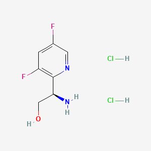 (R)-2-Amino-2-(3,5-difluoropyridin-2-yl)ethanol dihydrochloride chemical structure (CAS 2828431-90-7)
