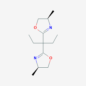 (4R,4'R)-2,2'-(Pentane-3,3-diyl)bis(4-methyl-4,5-dihydrooxazole) chemical structure (CAS 2828432-10-4)