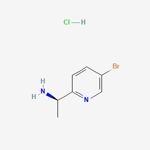 (R)-1-(5-Bromopyridin-2-yl)ethanamine xhydrochloride chemical structure (CAS 2828432-16-0)
