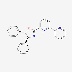 (4R,5S)-2-([2,2'-Bipyridin]-6-yl)-4,5-diphenyl-4,5-dihydrooxazole chemical structure (CAS 2828432-28-4)