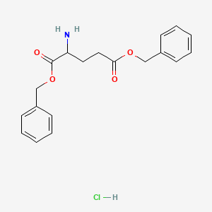 Dibenzyl 2-aminopentanedioate hydrochloride chemical structure (CAS 2828432-29-5)