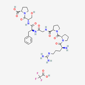 H-Arg-Pro-PRO-Gly-Phe-Ser-Pro-OH trifluoroacetate chemical structure (CAS 2828433-15-2)