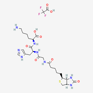Biotinoyl-Tripeptide-1 trifluoroacetate chemical structure (CAS 2828433-27-6)