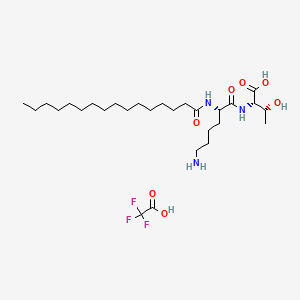 N2-(1-Oxohexadecyl)-L-lysyl-L-threonine trifluoroacetate chemical structure (CAS 2828433-28-7)