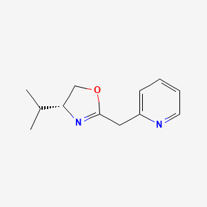 (R)-4-Isopropyl-2-(pyridin-2-ylmethyl)-4,5-dihydrooxazole chemical structure (CAS 2828433-52-7)