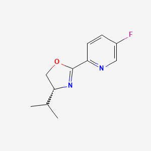(R)-2-(5-Fluoropyridin-2-yl)-4-isopropyl-4,5-dihydrooxazole chemical structure (CAS 2828433-61-8)