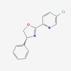 (R)-2-(5-Chloropyridin-2-yl)-4-phenyl-4,5-dihydrooxazole chemical structure (CAS 2828433-62-9)