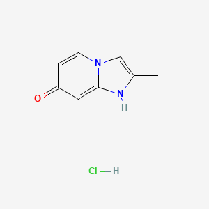 2-Methylimidazo[1,2-a]pyridin-7-ol hydrochloride chemical structure (CAS 2828433-70-9)