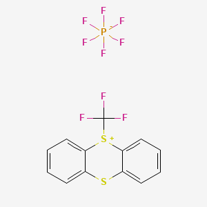 5-(Trifluoromethyl)-5H-thianthren-5-ium hexafluorophosphate(V) chemical structure (CAS 2828433-75-4)