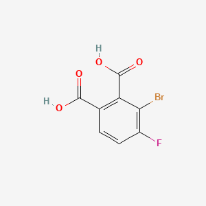 3-Bromo-4-fluorophthalic acid chemical structure (CAS 2828433-78-7)
