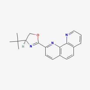 (S)-4-(tert-Butyl)-2-(1,10-phenanthrolin-2-yl)-4,5-dihydrooxazole chemical structure (CAS 2828438-14-6)