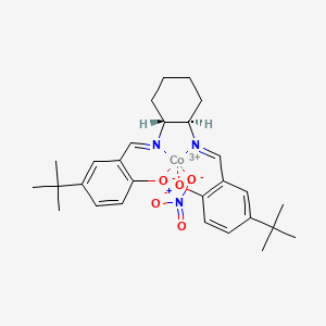 [[2,2'-[(1R,2R)-1,2-Cyclohexanediylbis[(nitrilo-κN)methylidyne]]bis[4-(1,1-dimethylethyl)phenolato-κO]](2-)](nitrato-κO)cobalt chemical structure (CAS 2828438-29-3)