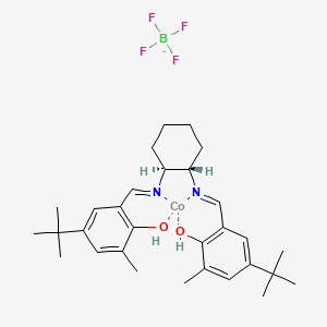 [[2,2'-[(1S,2S)-1,2-Cyclohexanediylbis[(nitrilo-κN)methylidyne]]bis[4-bis(1,1-dimethylethyl)-6-methyl-phenolato-κO]](2-)][tetrafluoroborato(1-)-κF]cobalt chemical structure (CAS 2828438-37-3)