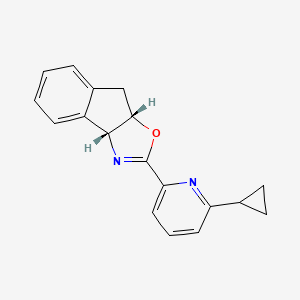 (3aR,8aS)-2-(6-Cyclopropylpyridin-2-yl)-3a,8a-dihydro-8H-indeno[1,2-d]oxazole chemical structure (CAS 2828438-59-9)