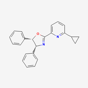 (4R,5S)-2-(6-Cyclopropylpyridin-2-yl)-4,5-diphenyl-4,5-dihydrooxazole chemical structure (CAS 2828438-62-4)