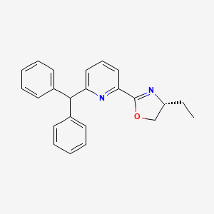 (R)-2-(6-Benzhydrylpyridin-2-yl)-4-ethyl-4,5-dihydrooxazole chemical structure (CAS 2828438-67-9)
