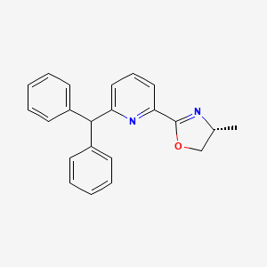 (R)-2-(6-Benzhydrylpyridin-2-yl)-4-methyl-4,5-dihydrooxazole chemical structure (CAS 2828438-69-1)