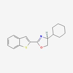 (S)-2-(Benzo[b]thiophen-2-yl)-4-cyclohexyl-4,5-dihydrooxazole chemical structure (CAS 2828438-76-0)