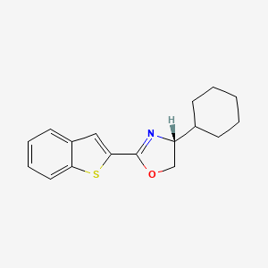 (R)-2-(Benzo[b]thiophen-2-yl)-4-cyclohexyl-4,5-dihydrooxazole chemical structure (CAS 2828438-77-1)